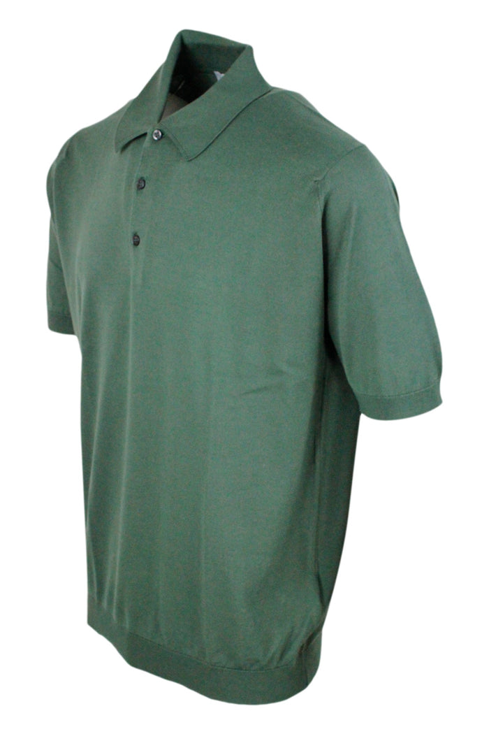 John Smedley T-shirts and Polos Green 100co