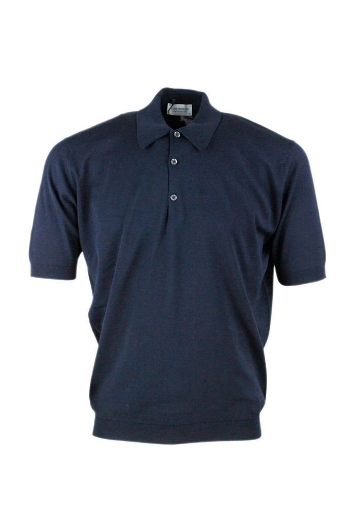 John Smedley T-shirts and Polos Blue 100co