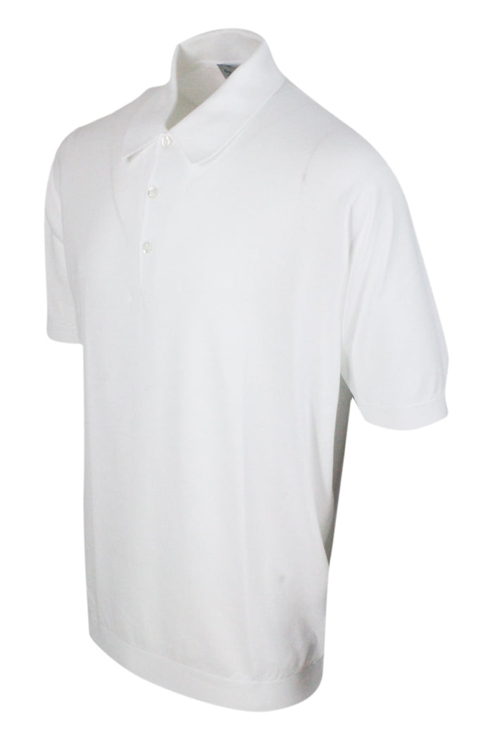 John Smedley T-shirts and Polos White 100co