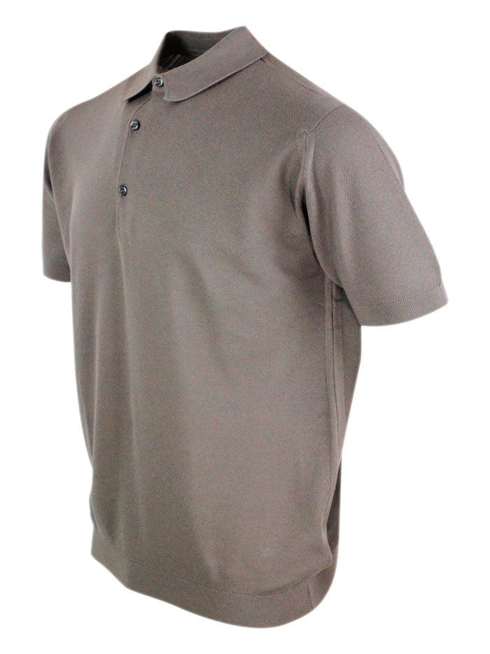 John Smedley T-shirts and Polos Beige Musk 100co
