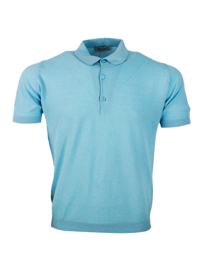 John Smedley T-shirts and Polos Turquoise 100co