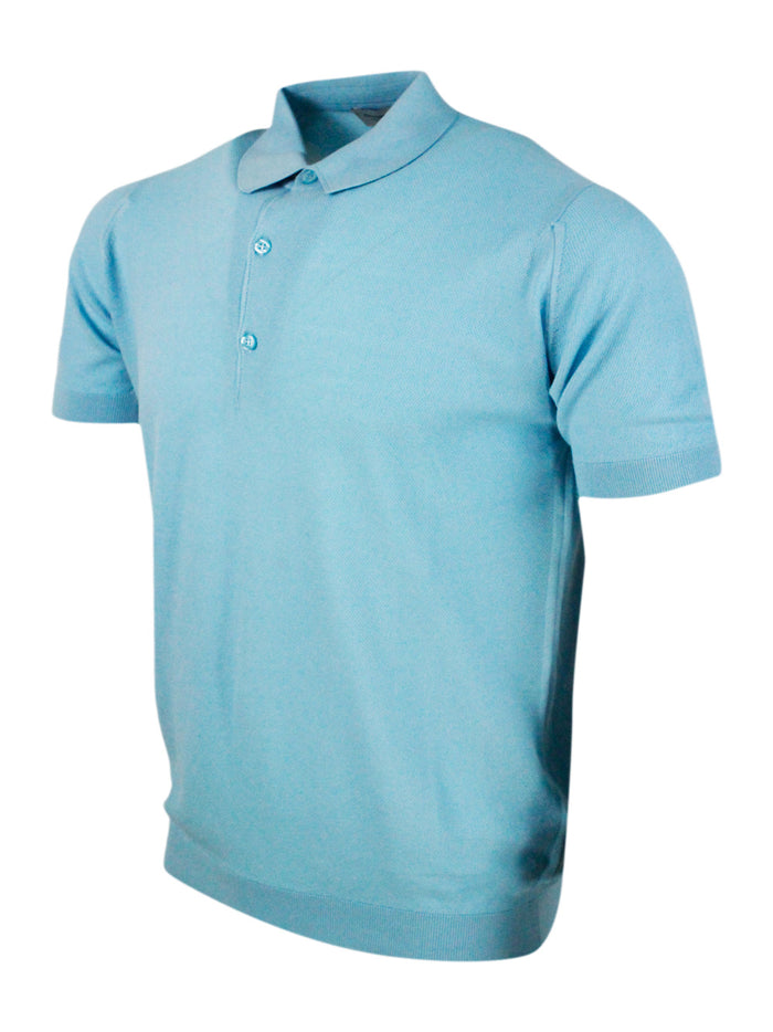John Smedley T-shirts and Polos Turquoise 100co
