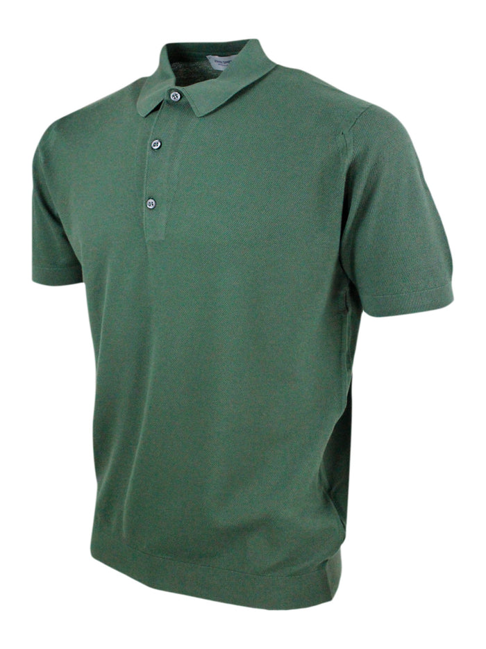John Smedley T-shirts and Polos Green 100co
