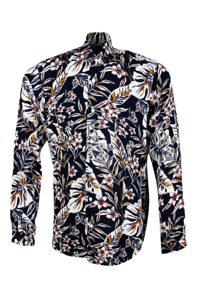 Barba Napoli Shirts Blue 100vi