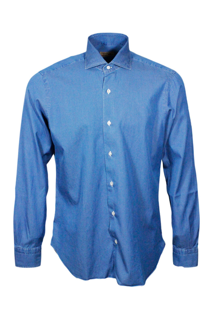 Barba Napoli Shirts Light denim 100co