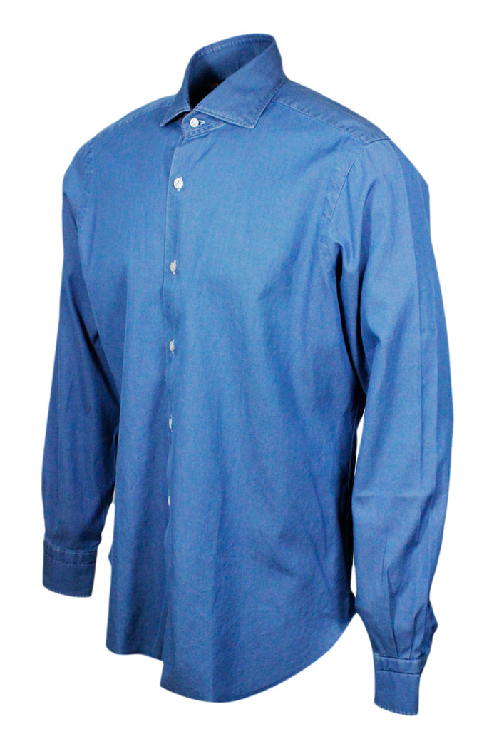 Barba Napoli Shirts Light denim 100co