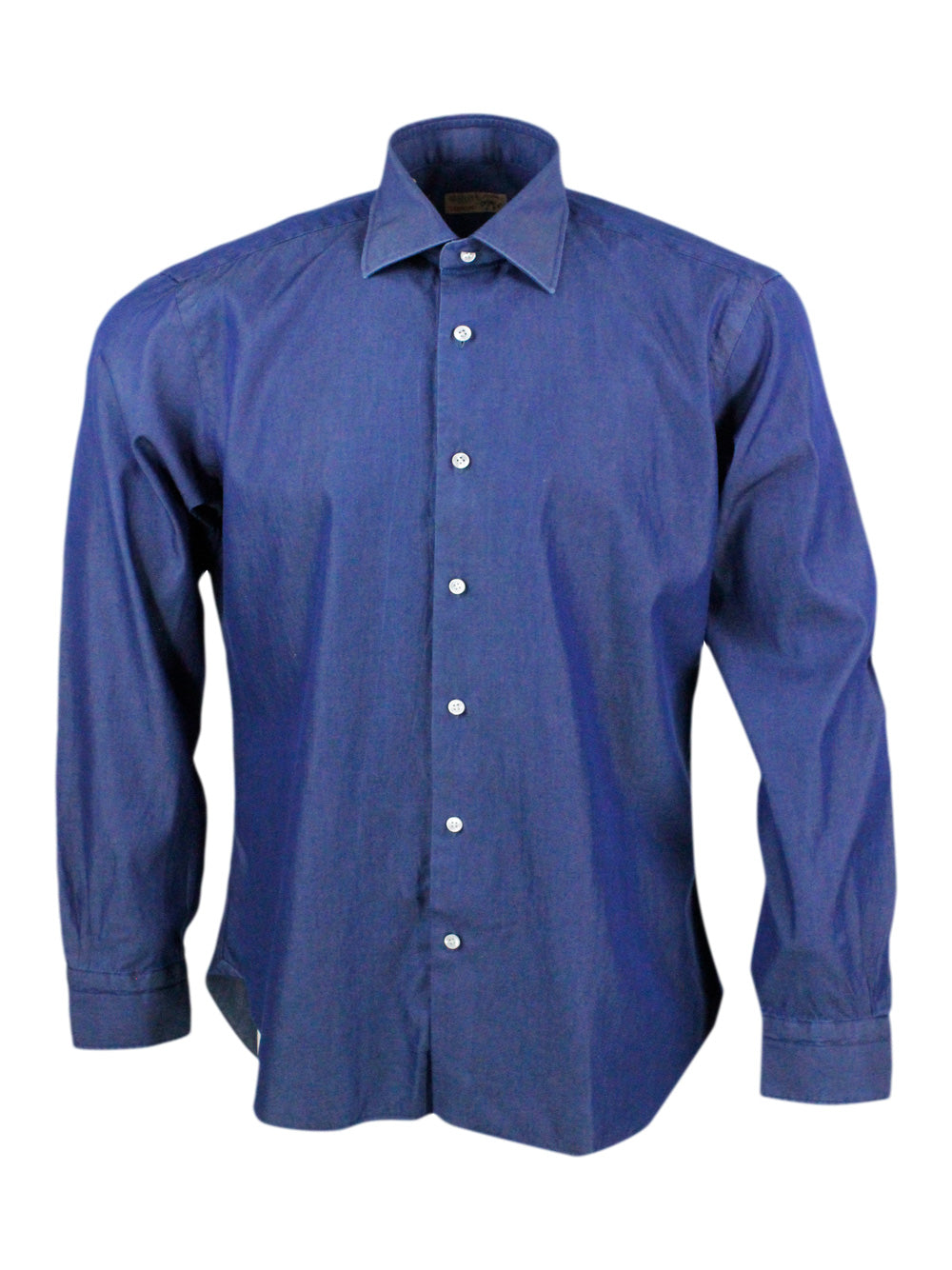 Barba Napoli Shirts Denim Dark 100co