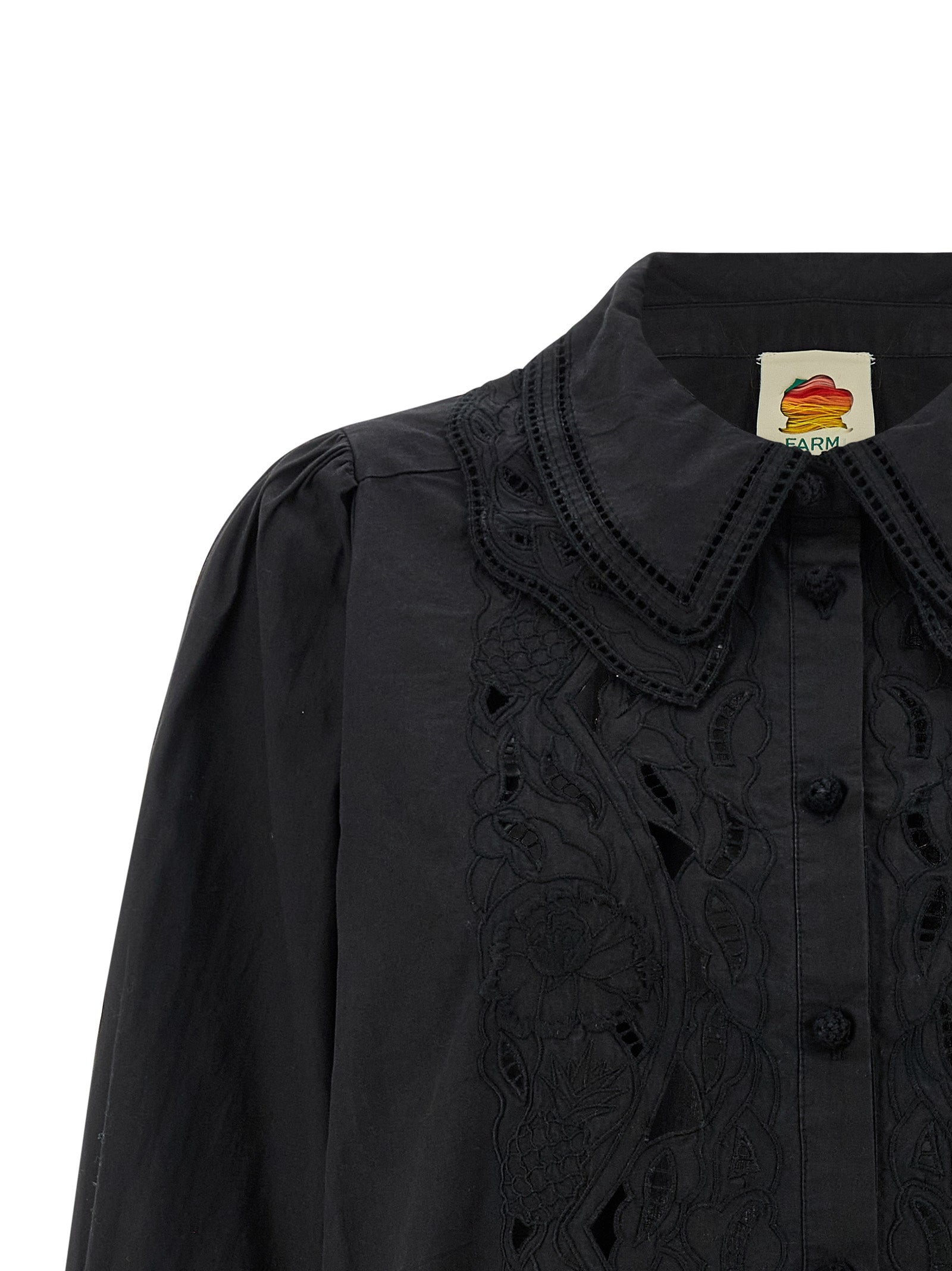Black embroidered shirt Cotton Shirt, Blouse