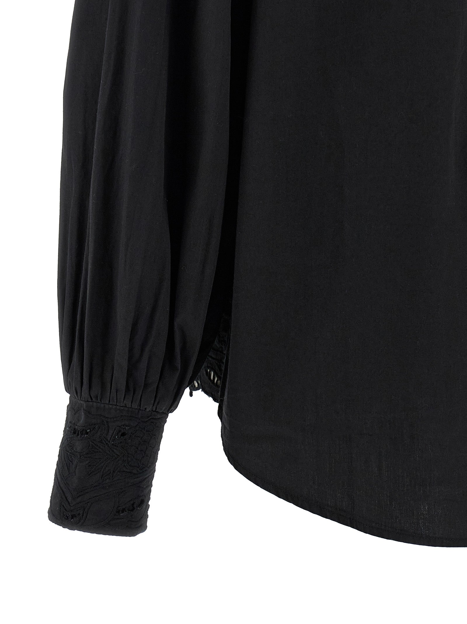 Black embroidered shirt Cotton Shirt, Blouse