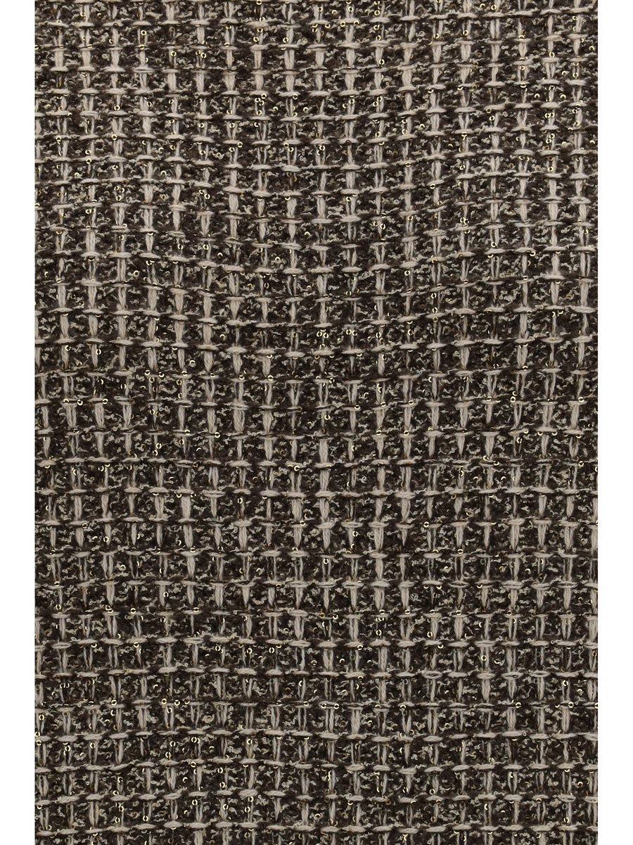 Dress Sequin-Effect Tweed Ebony Merino Wool (ovis Aries)