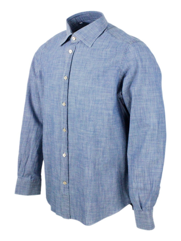 Eleventy Shirts Denim 100co