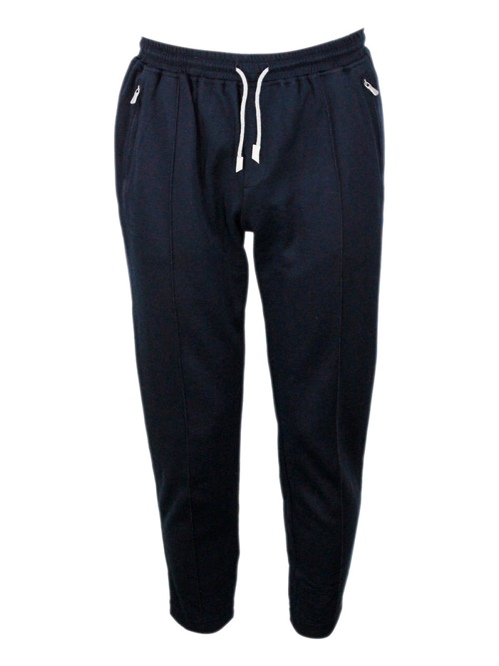 Eleventy Trousers Blue 57se 34co 9pa