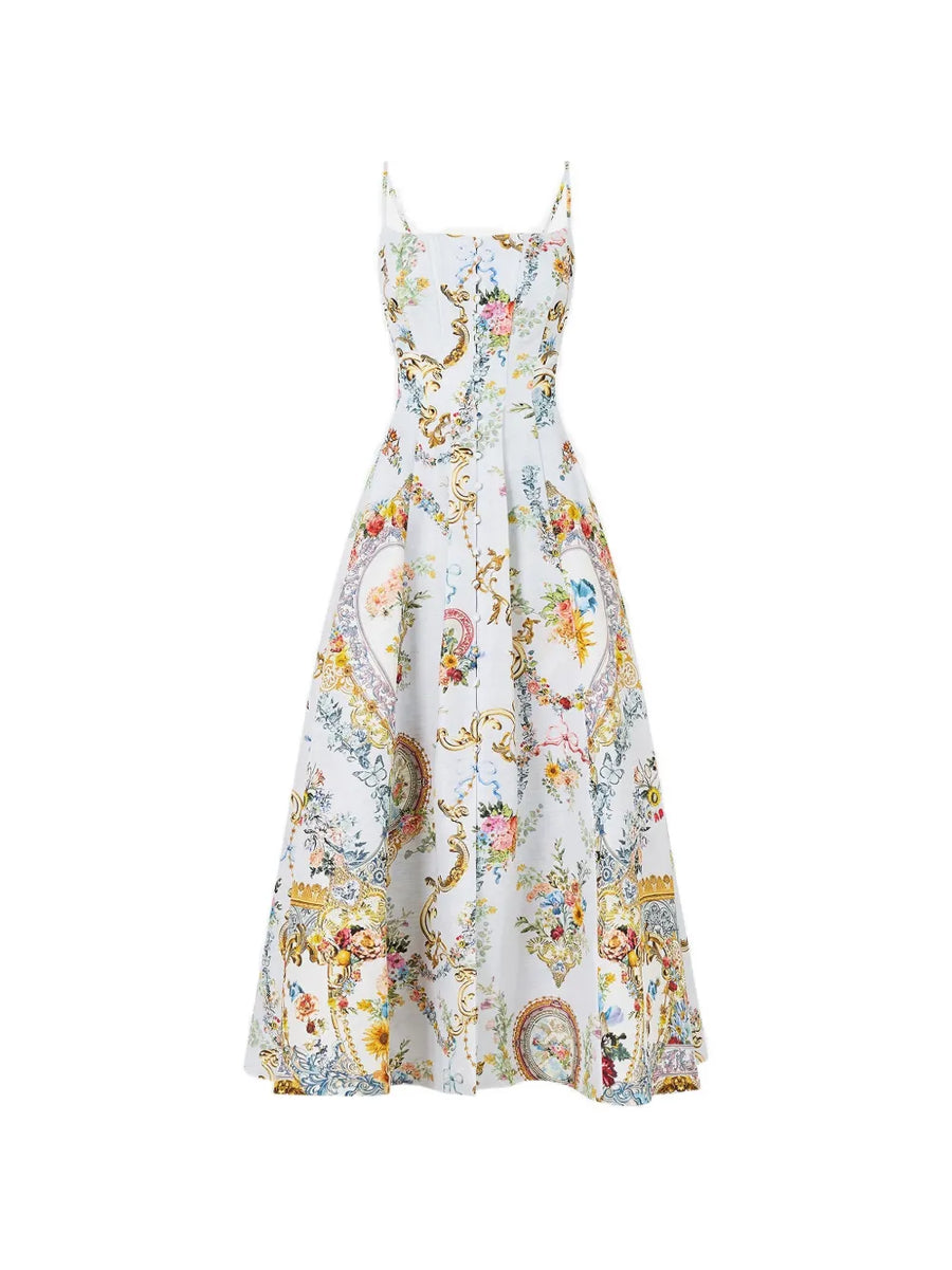 Camilla Linen 82% dress in light blue
