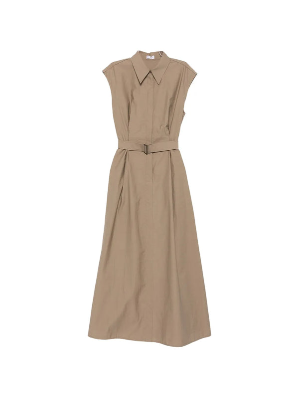 Brunello Cucinelli Cotton 86% dress in beige