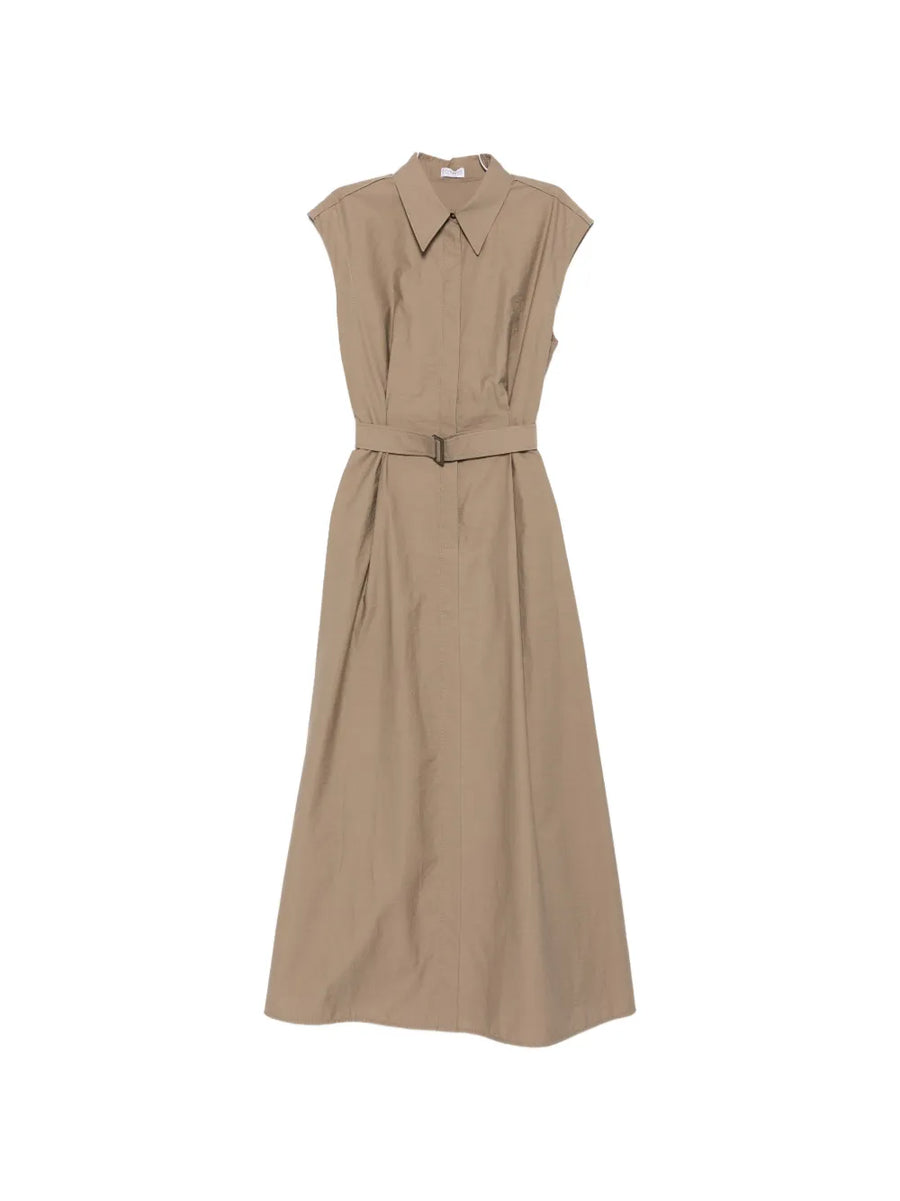 Brunello Cucinelli Cotton 86% dress in beige