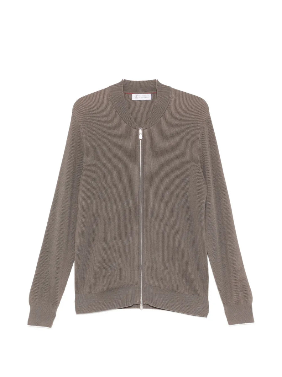 Brunello Cucinelli 100% Cotton cardigan in taupe