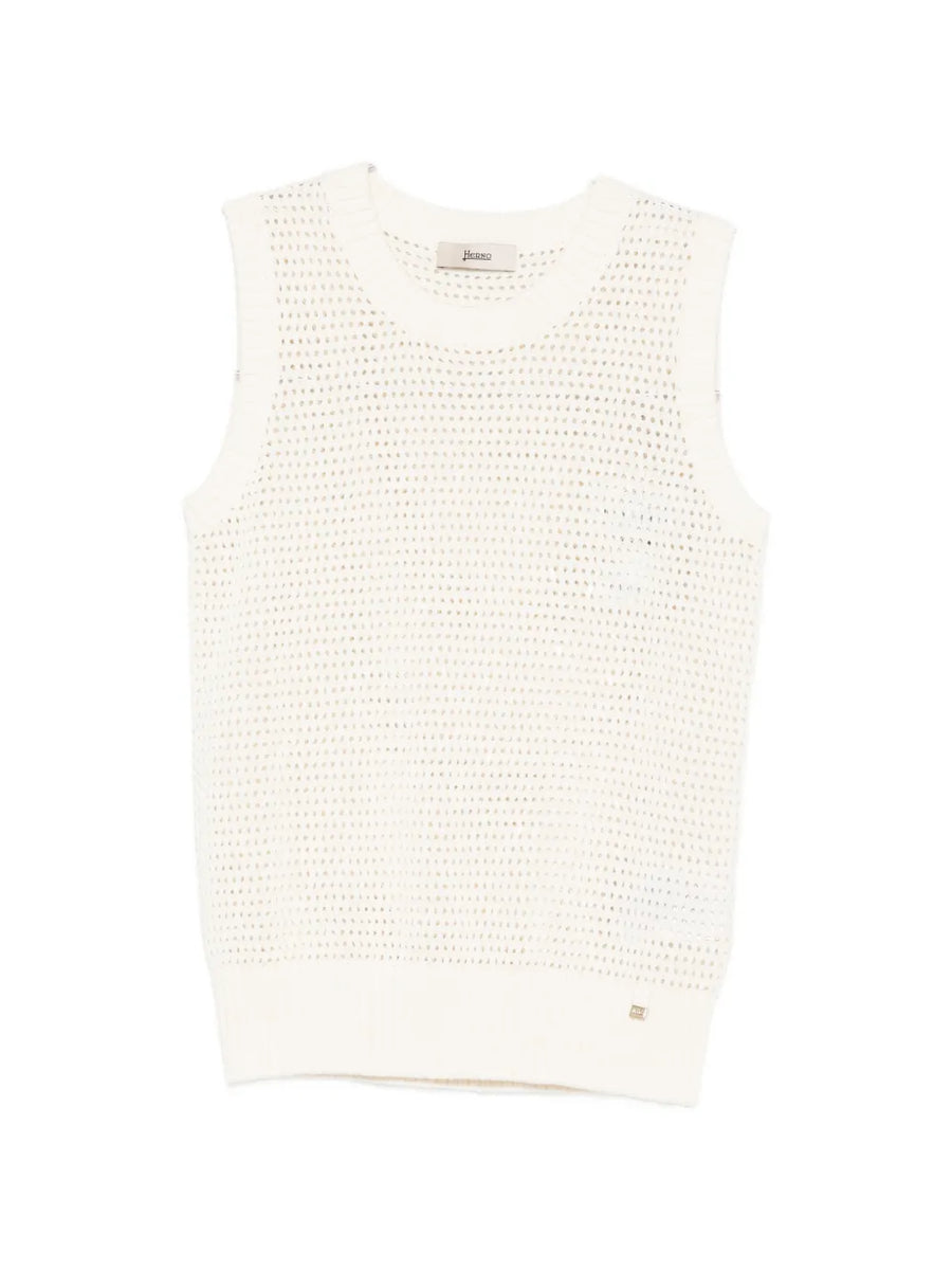 Herno Cotton 70% tank top in white