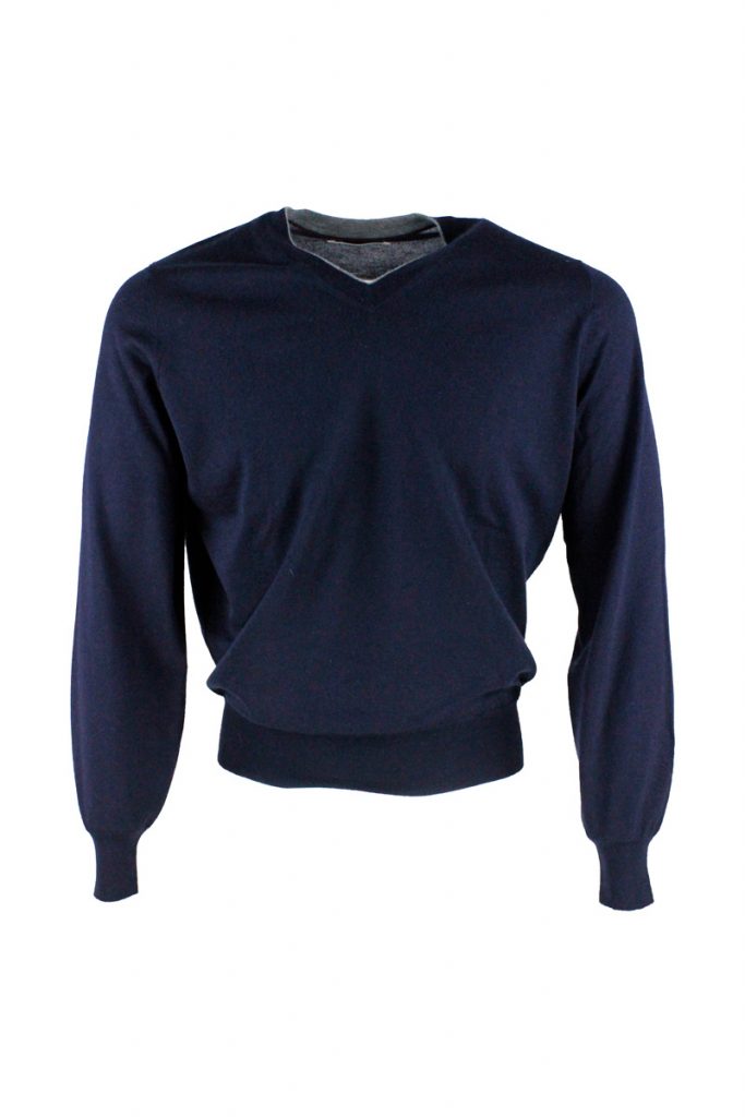 Brunello Cucinelli Sweaters Blue 70ws 30se