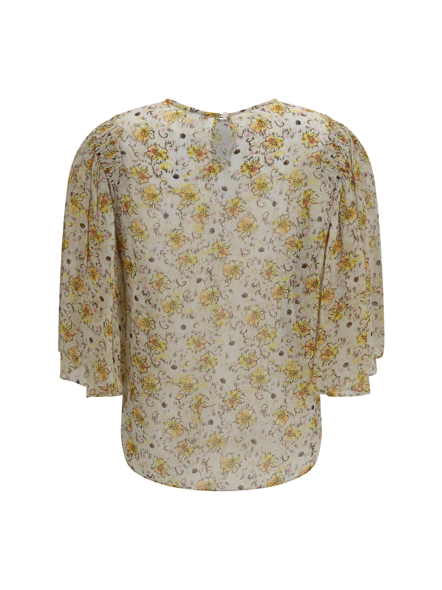 Blouse Floma Light Yellow-Ecru Yellow/ecru Viscose T-shirts & Jerseys