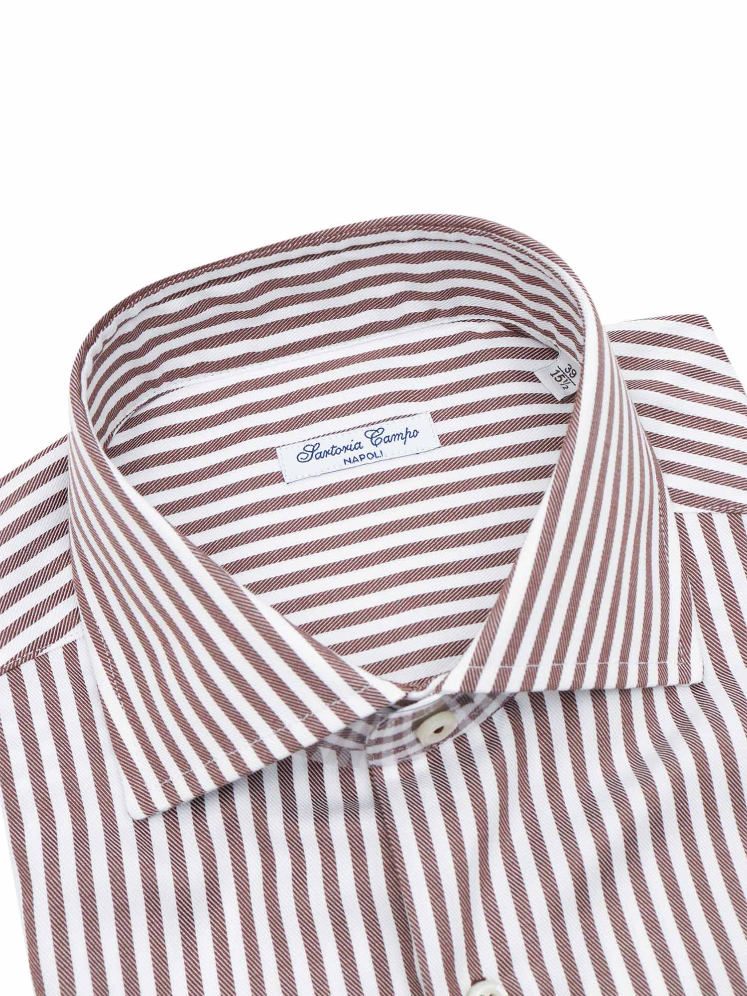 Mens Shirt Brown Cotton