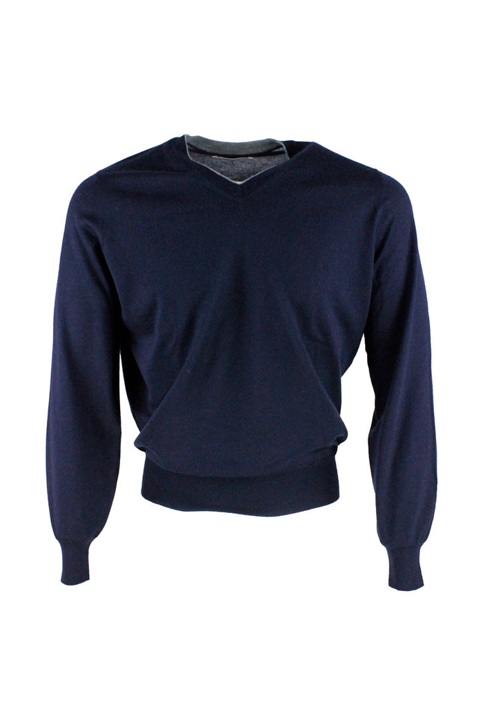 Brunello Cucinelli Sweaters Blue 90wv 10ws