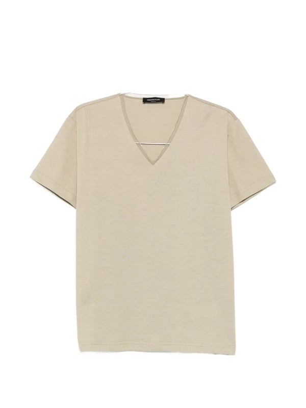 Fabiana Filippi Cotton 100% t-shirt in beige