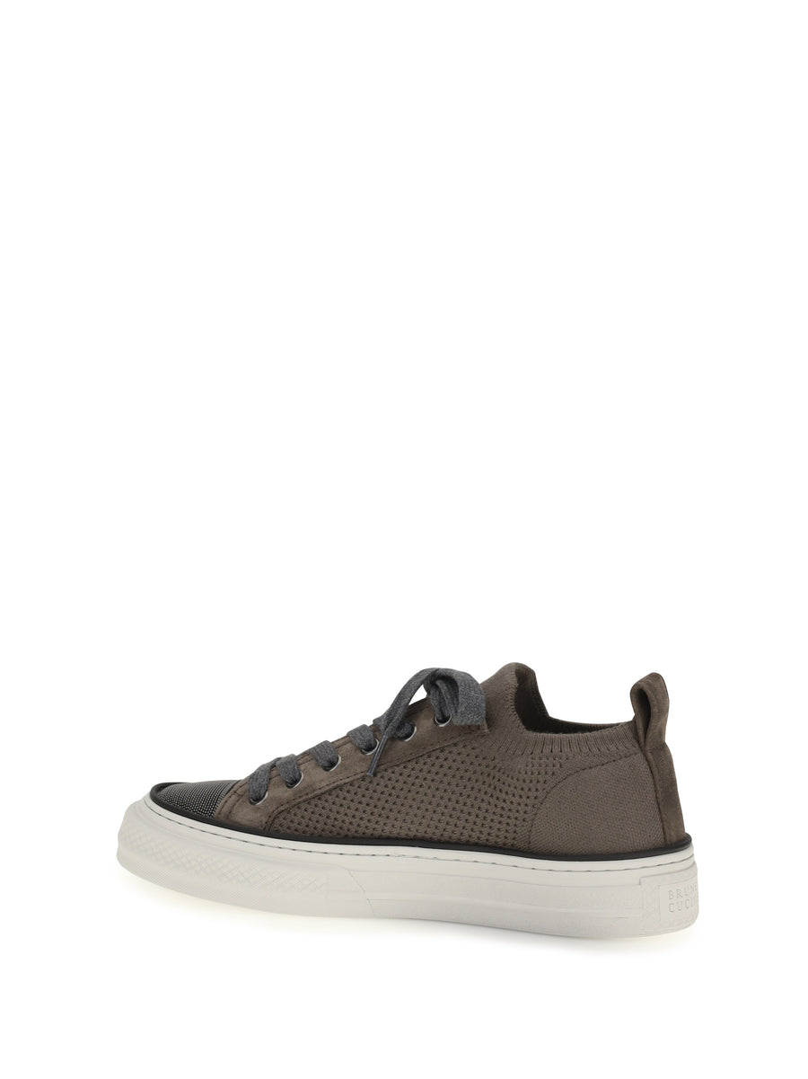 Sneakers Cotton-Knit Suede Chocolate Upper Cotton Trainers