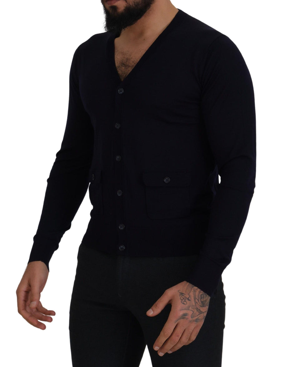 Dolce & Gabbana 100% Virgin Wool cardigan in black