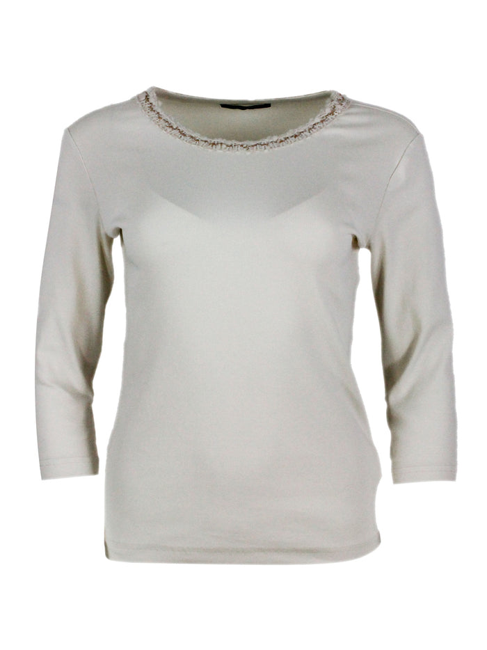 Fabiana Filippi T-shirts and Polos Beige 94co 6ea