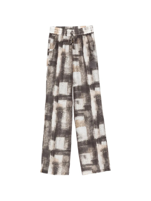 Kiton Lyocell 66% trousers in brown