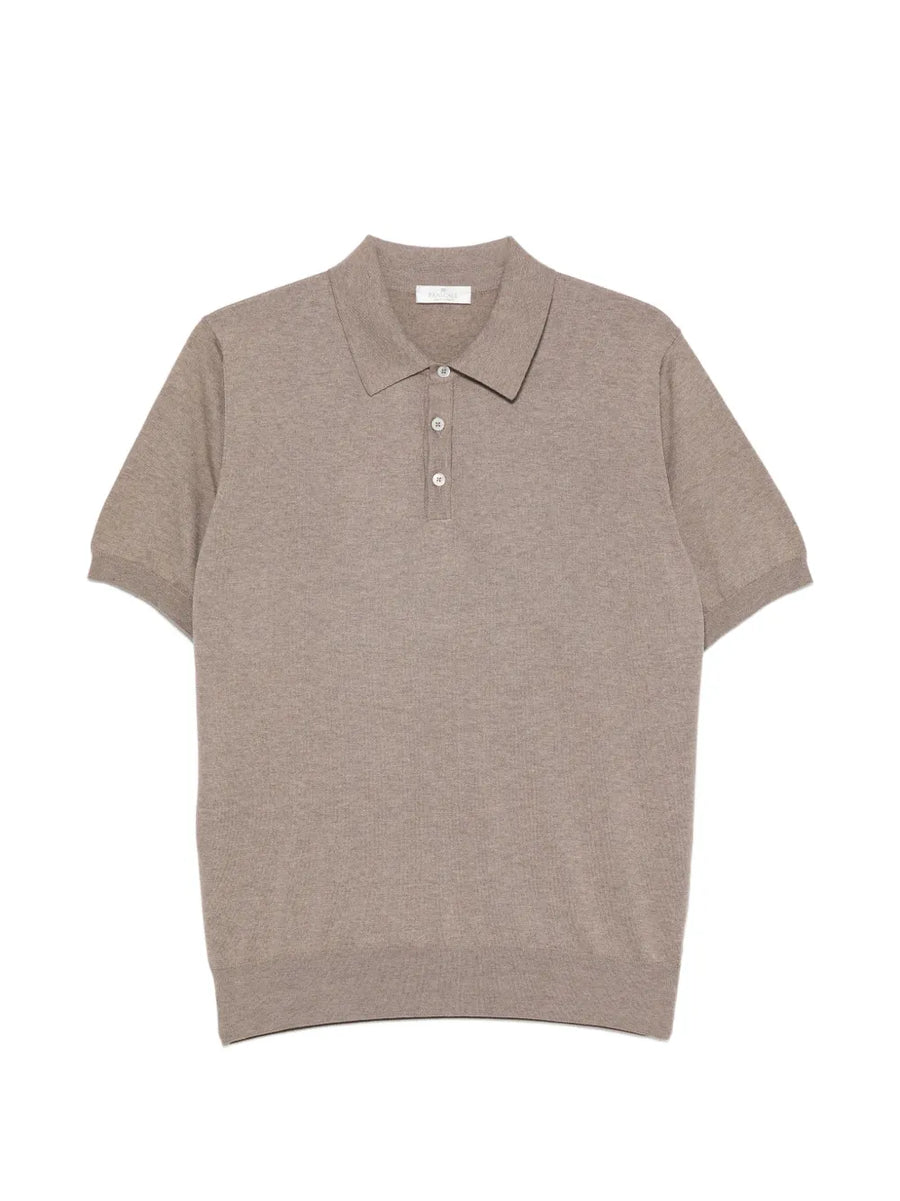 Panicale Silk 55% polo shirt in beige