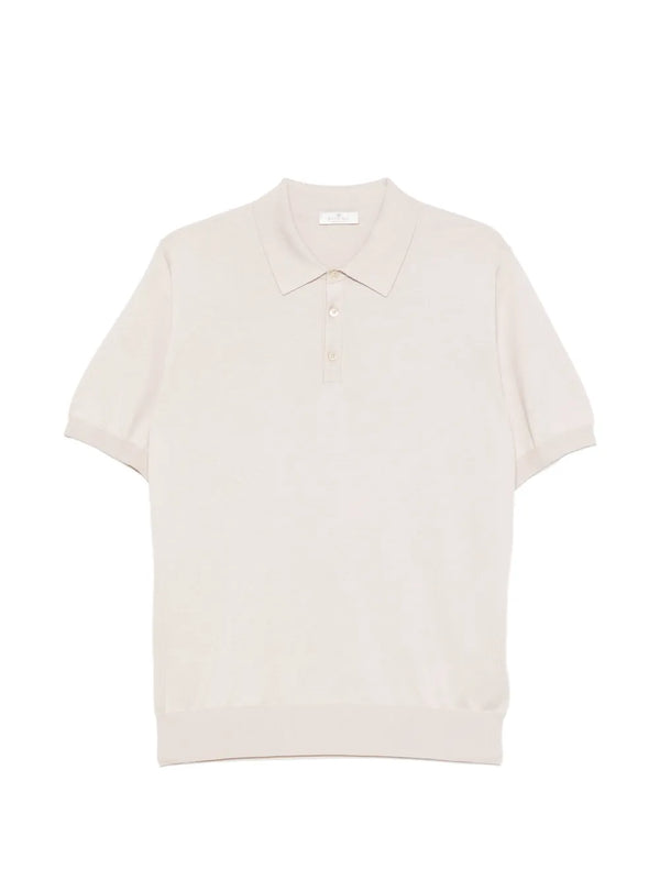 Panicale Silk 55% polo shirt in beige
