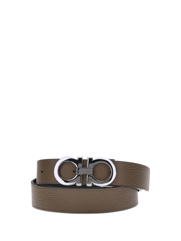 Ferragamo 100% Calf Leather Bos Taurus belt in brown
