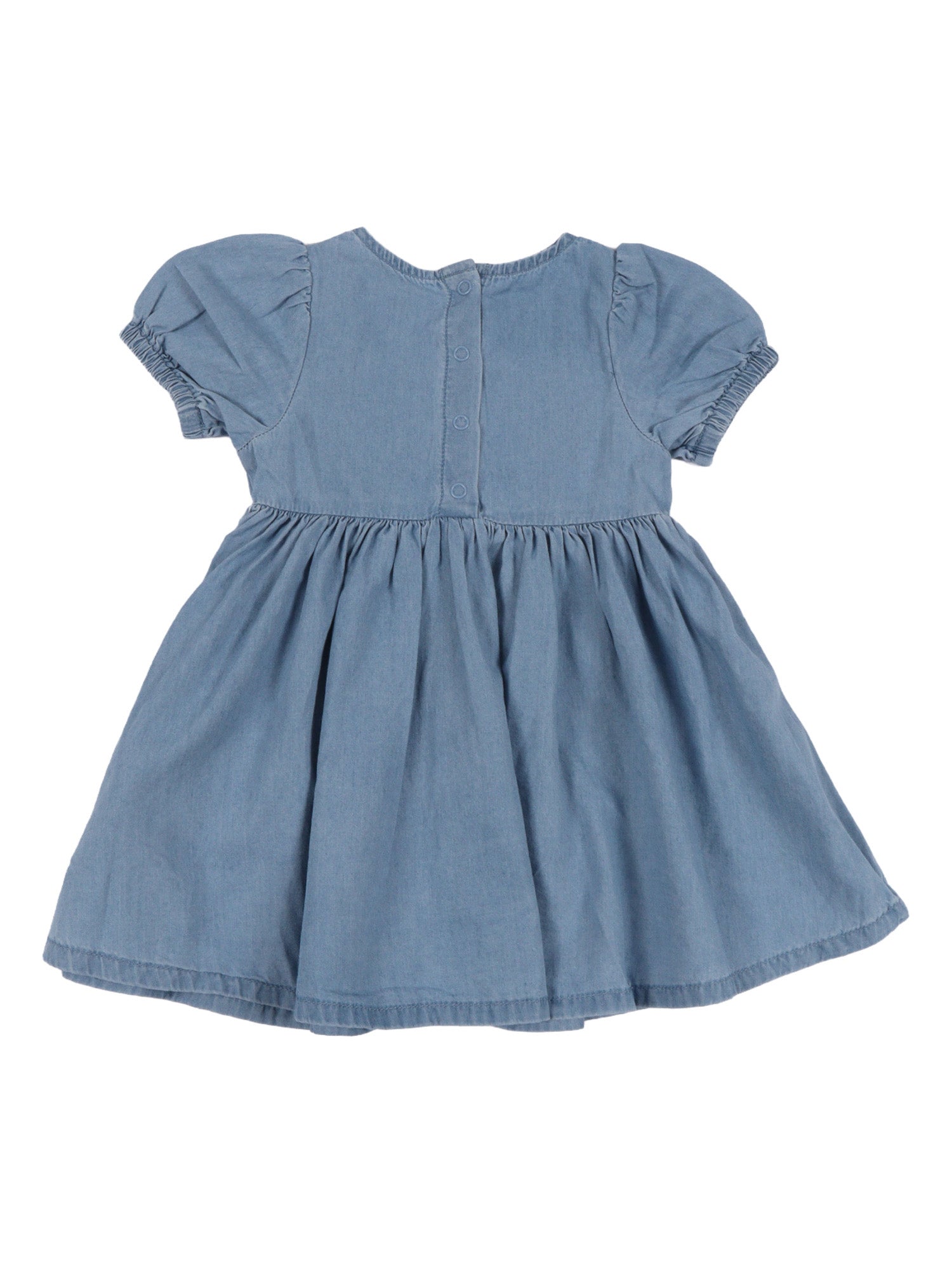 WOVEN DRESS Blue Cotton