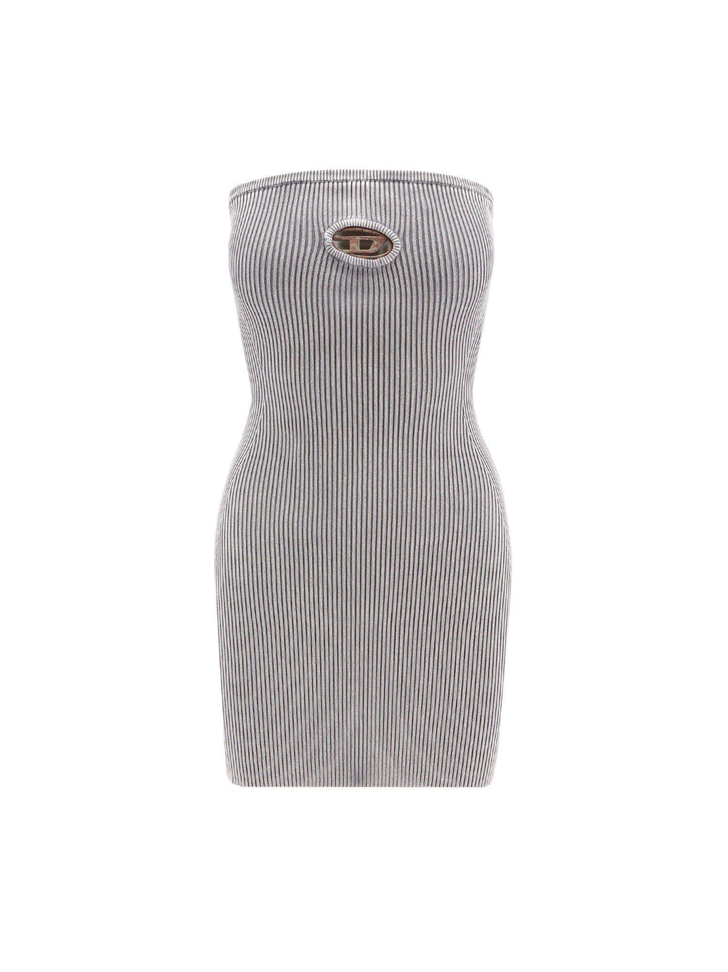 Diesel Dresses Grey Cotone Nylon Elastan