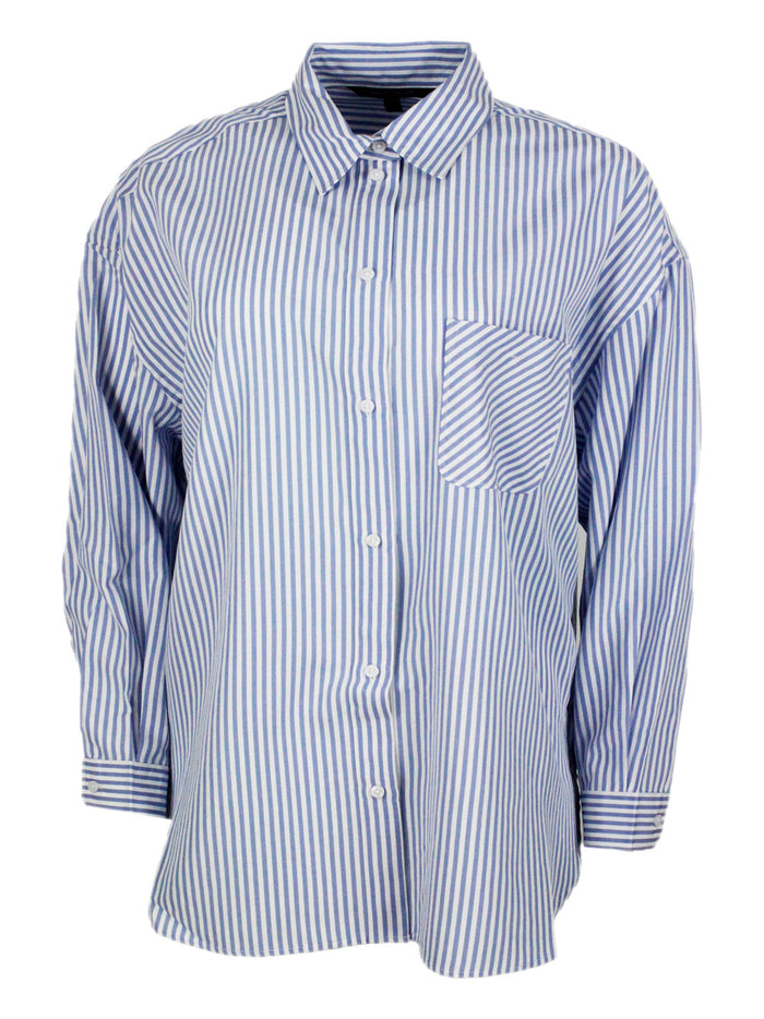 ARMANI EXCHANGE Shirts Bianco - Celeste 90pl 10vi
