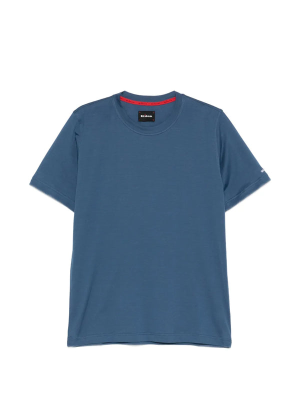 Kiton Cotton 100% t-shirt in blue