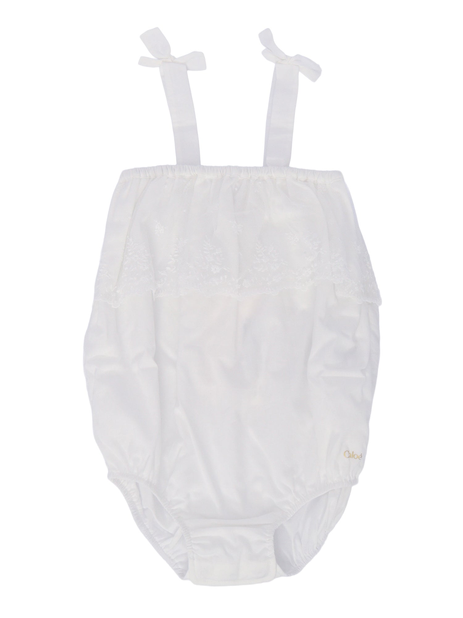 Romper + Cap White Cotton Fabric 2 Polyamide Gift Box