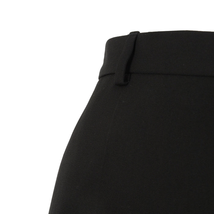 Wool Flared Pants Black
