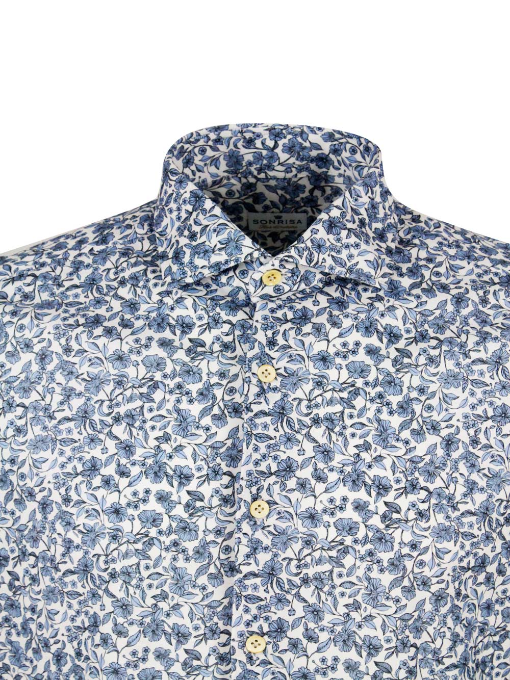 SONRISA Shirts Azzurro - Bianco 100co