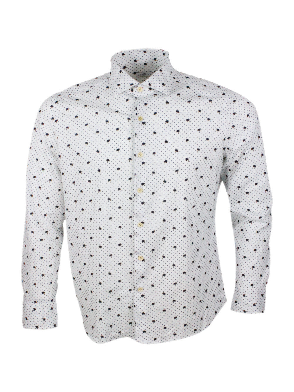 SONRISA Shirts Bianco - Blu 100co