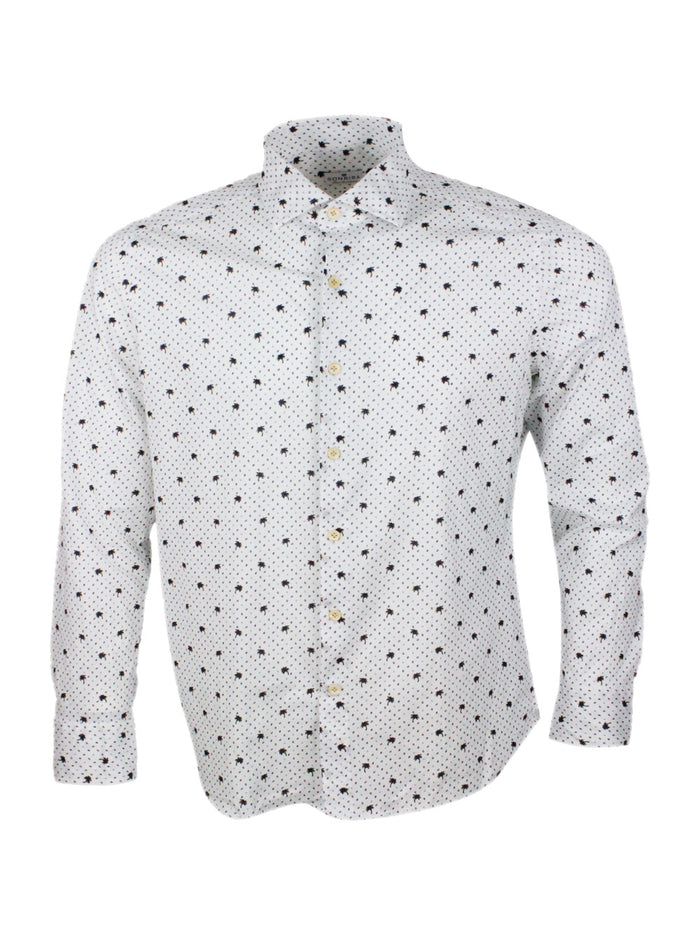 SONRISA Shirts Bianco - Blu 100co