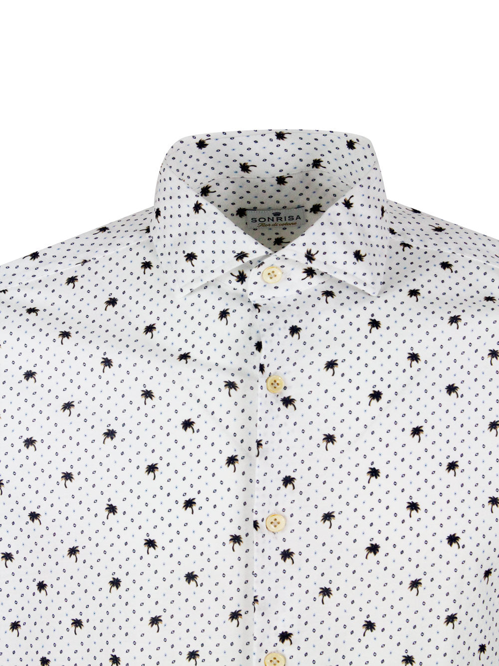 SONRISA Shirts Bianco - Blu 100co
