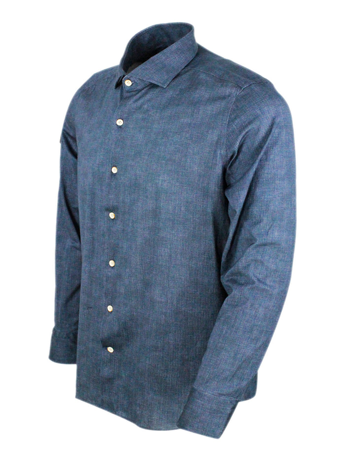 SONRISA Shirts Blu Denim Dark 100co