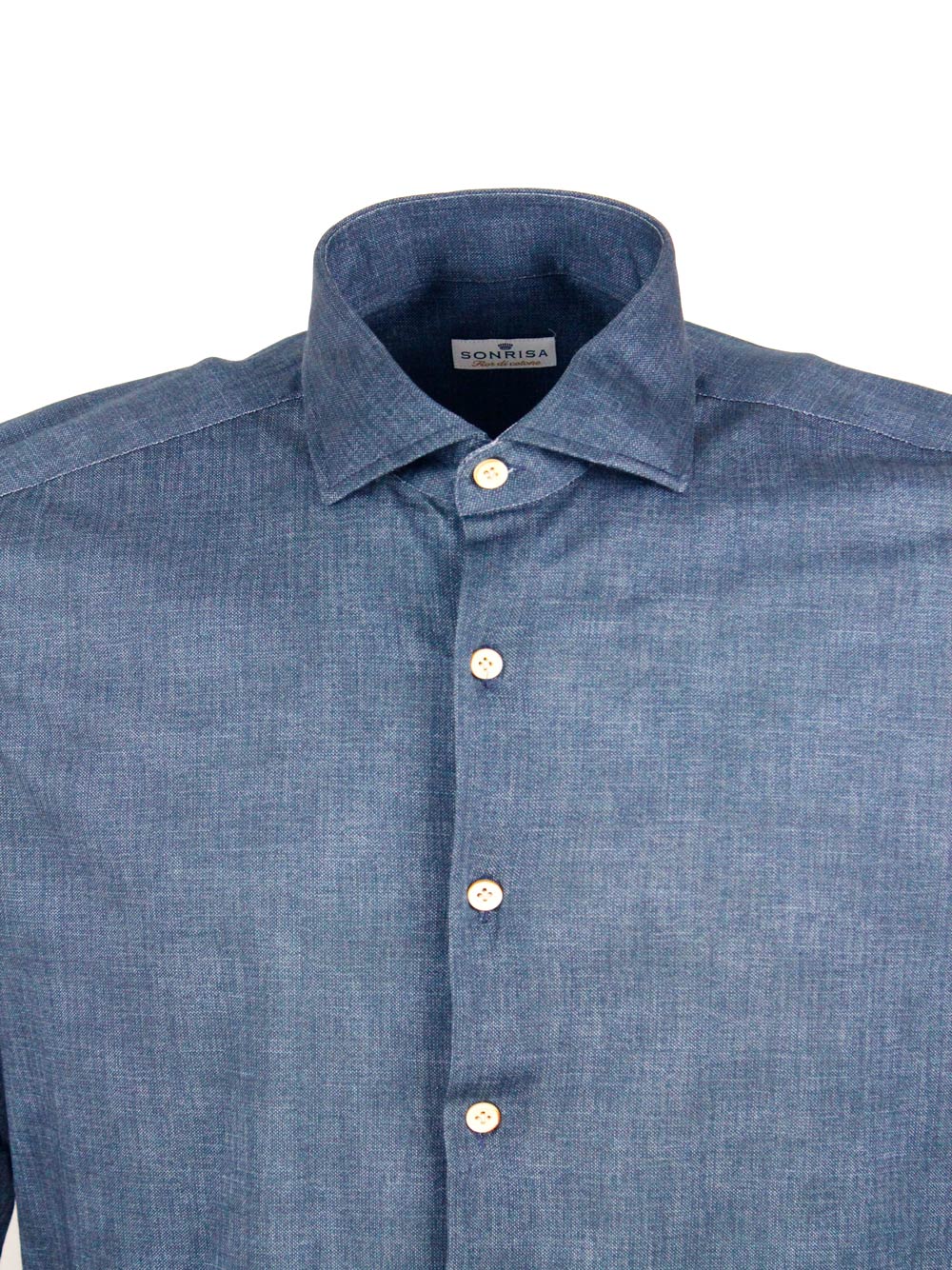 SONRISA Shirts Blu Denim Dark 100co