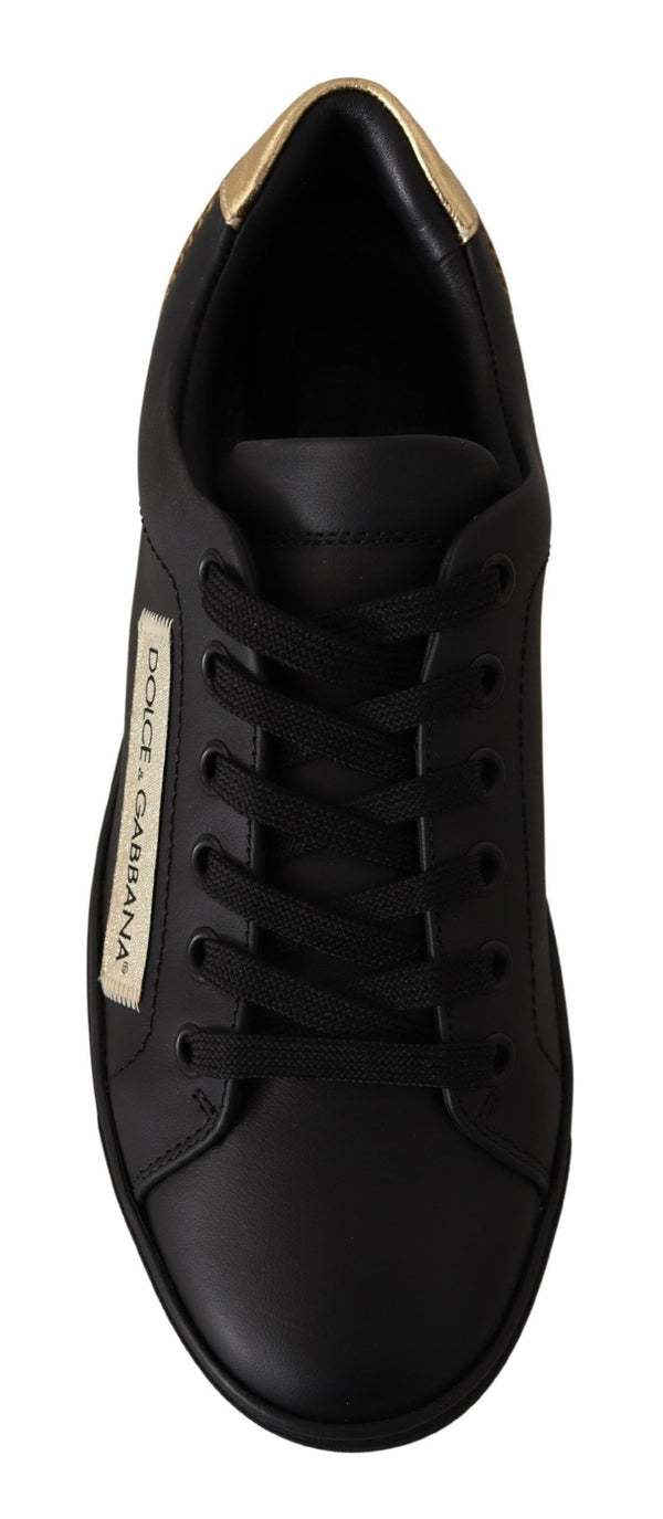 Dolce & Gabbana 100% Leather upper sneaker in black