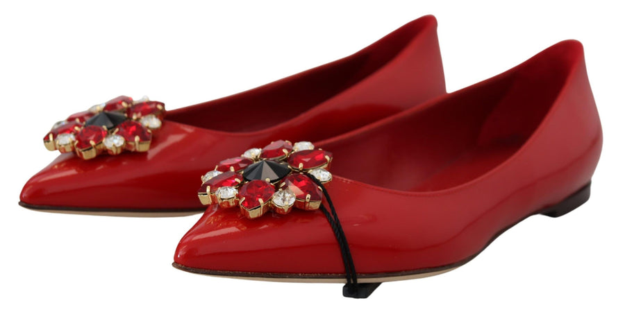 Dolce & Gabbana 100% Leather flat in red