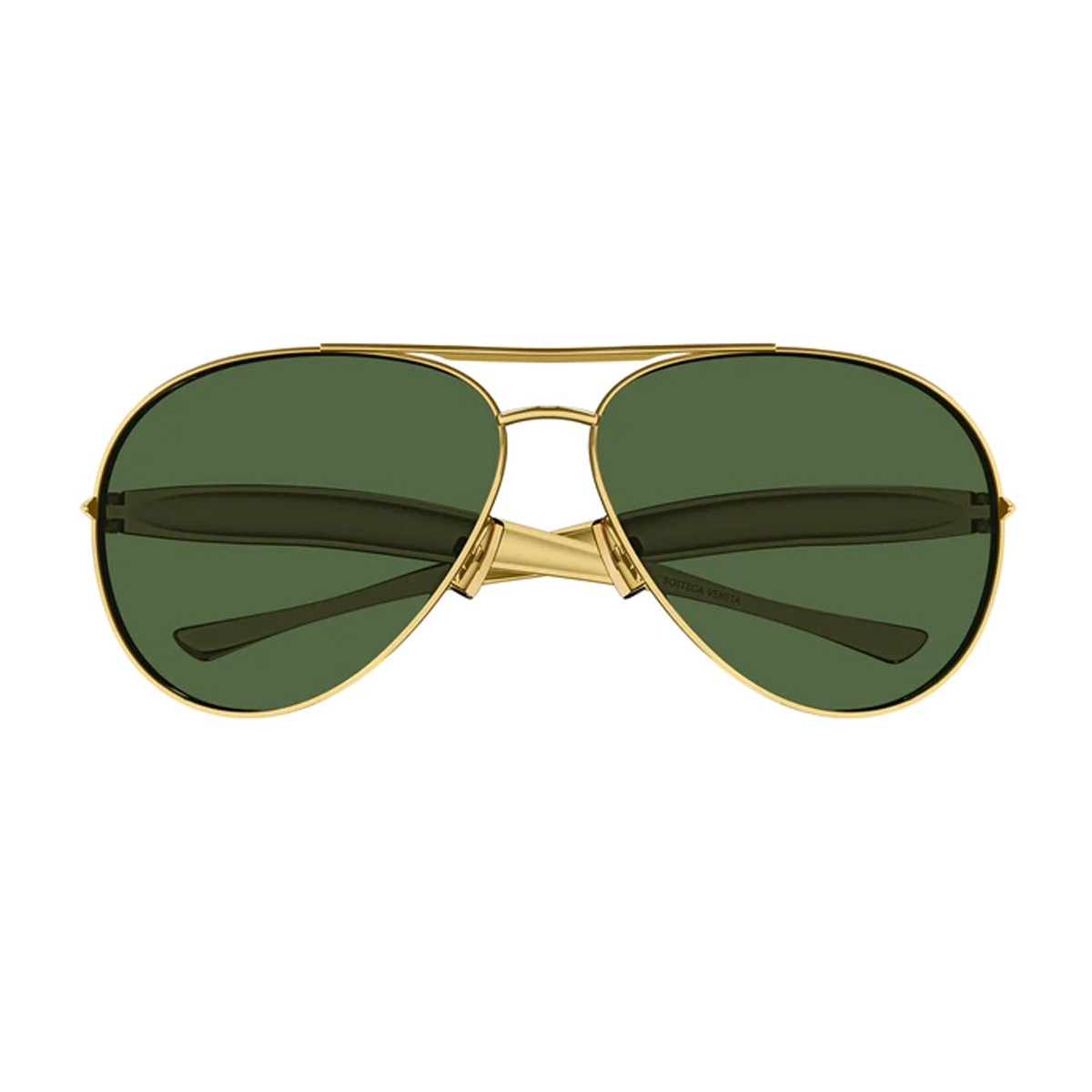Bottega Veneta Bv1305s Linea Unapologetic Gold / Green Metallo Sunglasses