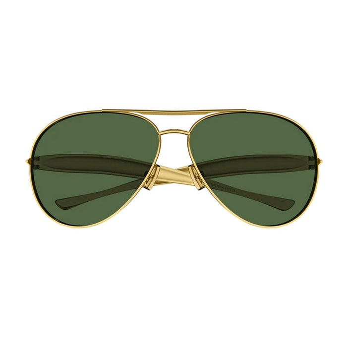 Bottega Veneta Bv1305s Linea Unapologetic Gold / Green Metallo Sunglasses