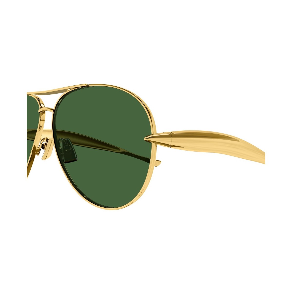 Bottega Veneta Bv1305s Linea Unapologetic Gold / Green Metallo Sunglasses